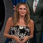 Keltie’s black dice print mini dress on E! News