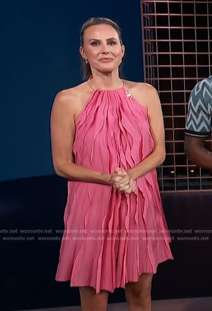 WornOnTV: Keltie’s pink ruffled mini dress on E! News | Keltie Knight ...