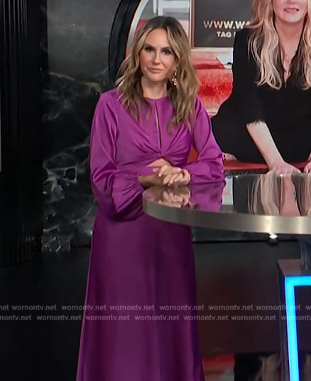 Keltie's purple twist front dress on E! News