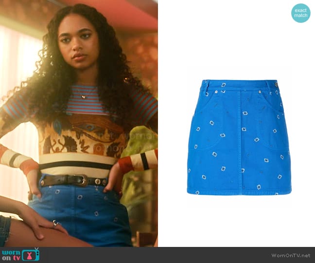 Kenzo Paisley-print skirt worn by Tabitha 'Tabby' Hayworth (Chandler Kinney) on Pretty Little Liars Original Sin