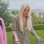 Khloe’s monogram logo pajamas on The Kardashians