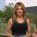 Kit’s black tank top and gingham skirt on Access Hollywood