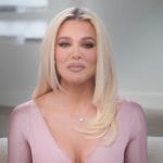 Khloe's pink confessional top on The Kardashians