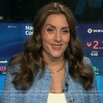 Kristina Partsinevelos’s blue tweed jacket on NBC News Daily