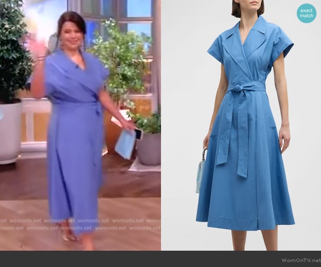 Lafayette 148 New York Belted Wrap Dress worn by Ana Navarro on The View