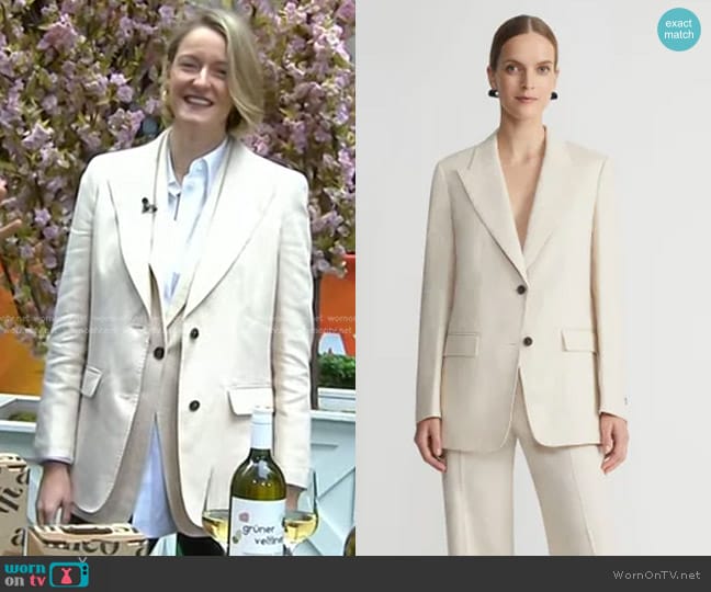 Lafayette 148 NY Linen Peak Lapel Blazer worn by Vanessa Price on Today