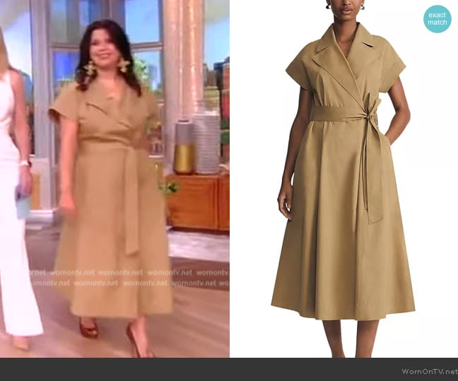 Lafayette 148 New York Belted Wrap Dress worn by Ana Navarro on The View