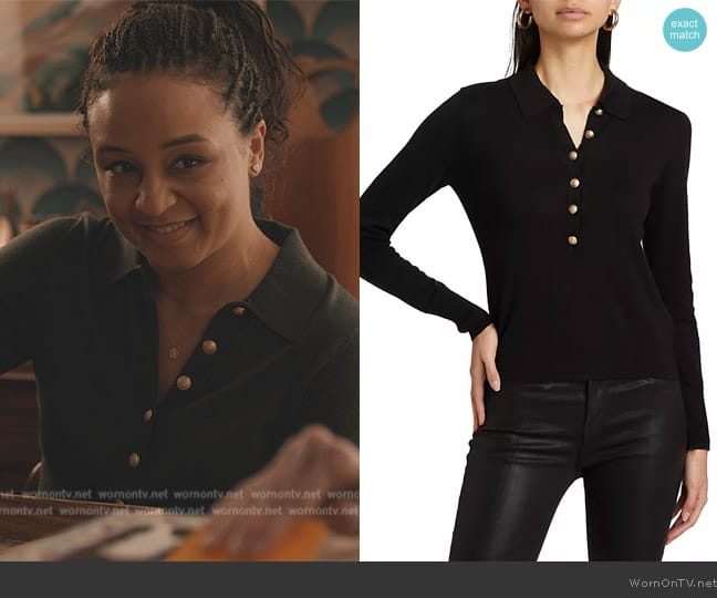 L'Agence Sterling Collared Sweater worn by Kaya Blanke (Carra Patterson) on Elsbeth