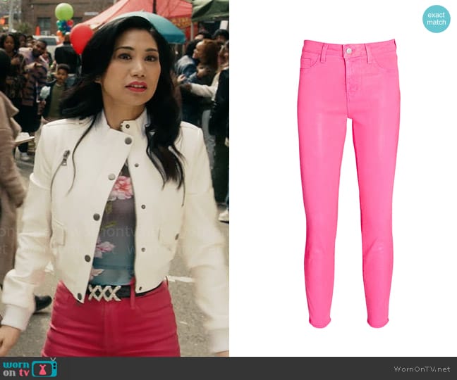 L'Agence Margot Coated Skinny Jeans worn by Melody Bayani (Liza Lapira) on The Equalizer