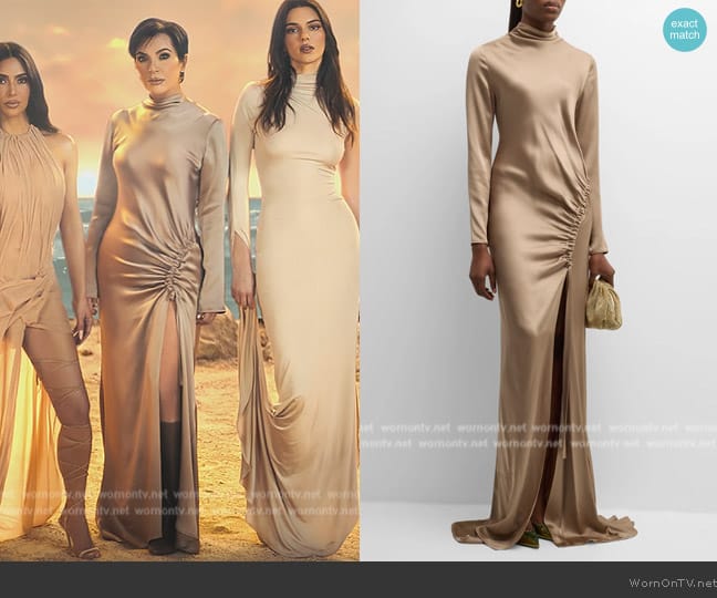 LaPointe  Satin Bias Seam Gown worn by Kris Jenner (Kris Jenner) on The Kardashians