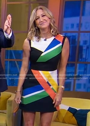 Lara's colorblock mini dress on Good Morning America