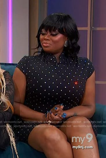 LaTocha's black studded dress on Sherri