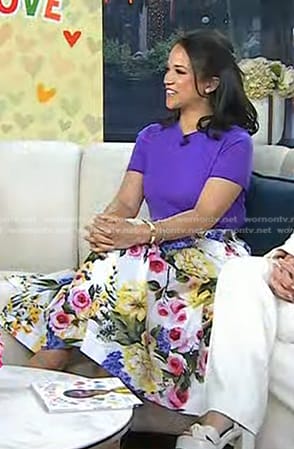 Laura's white floral skirt on Today