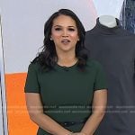 Laura's green short sleeve sheath dress on Today