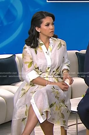 Laura's white floral shirtdress on Today