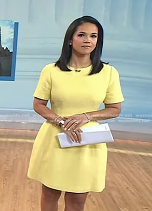 Laura's yellow mini dress on Today