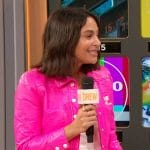 Lauren’s hot pink jacket on The Drew Barrymore Show