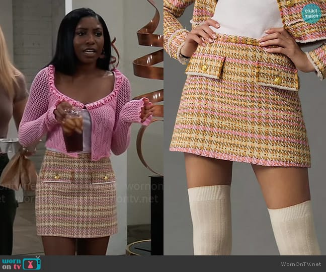 Le Superbe Ines Skirt worn by Trina Robinson (Tabyana Ali) on General Hospital