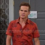 Leo's red floral shirt on Days of our Lives