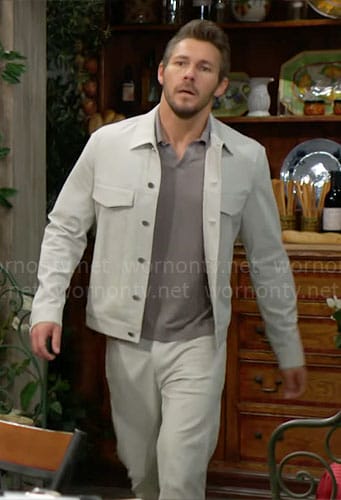 Liam’s white jacket on The Bold and the Beautiful