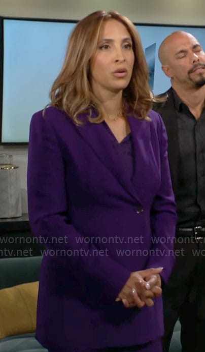 Lily's purple suit on The Young and the Restless