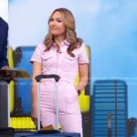 Lori’s pink short sleeve jumpsuit on Good Morning America