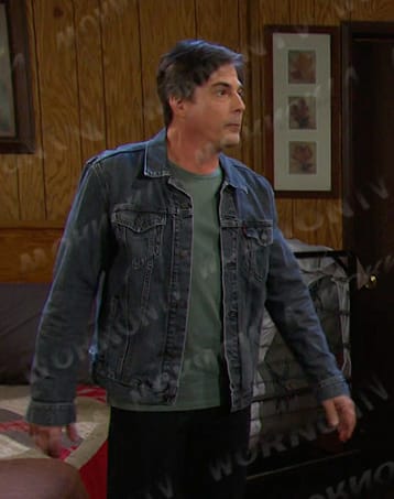 Lucas’s dark grey denim jacket on Days of our Lives