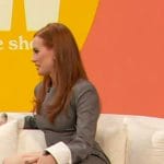 Madelaine Petsch's gray mini dress on The Drew Barrymore Show
