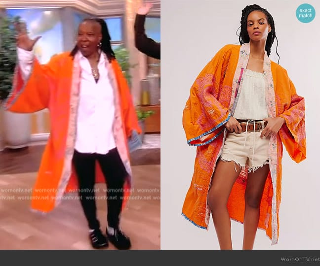 WornOnTV: Whoopi’s orange kimono on The View | Whoopi Goldberg ...