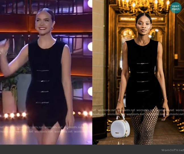 Maison de Hoe Blossom Mini Dress worn by Bailee Madison on The Kelly Clarkson Show