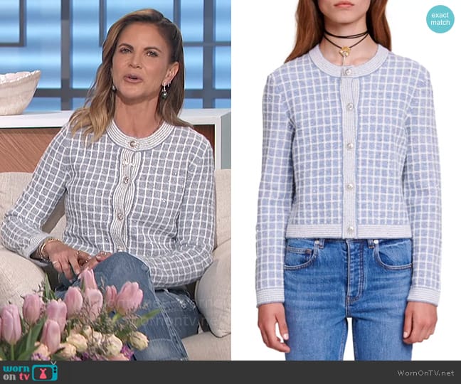 Maje Malony Cardigan worn by Natalie Morales on The Talk