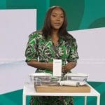 Makho’s green leaf print midi dress on Today