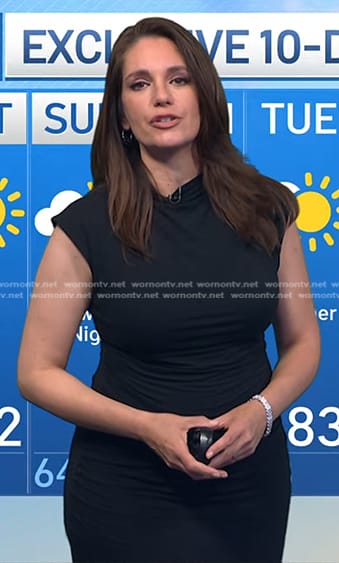 Maria’s black jersey midi dress on Today