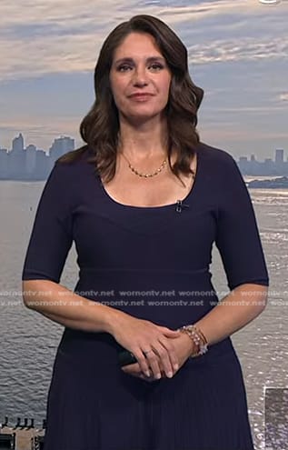 Maria's purple scoop neck dress on Today