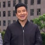 Mario’s black bomber jacket on Access Hollywood