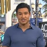 Mario’s navy polo on Access Hollywood