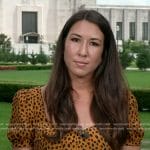 Marissa Parra's brown animal print dress on NBC News Daily