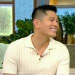 Mark Hoying’s white ribbed polo on Tamron Hall Show