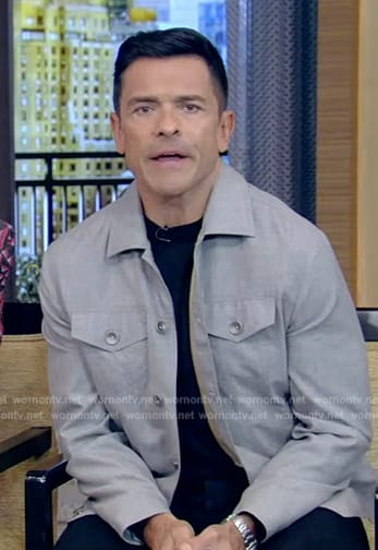 Marks’ gray jacket on Live with Kelly and Mark