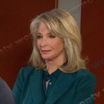 Marlena’s teal green blazer and blouse on Days of our Lives