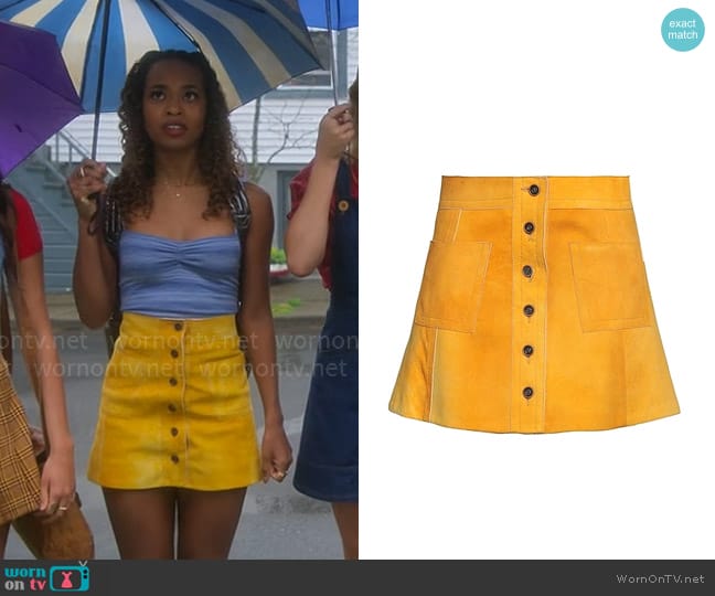 Marni Mini Skirt worn by Faran Bryant (Zaria) on Pretty Little Liars Original Sin