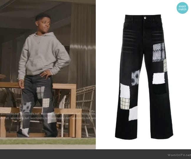 Marni Patch-detail straight-leg jeans worn by Tamia Cooper (Bre Z) on All American