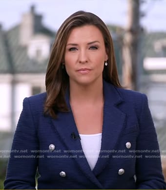 Mary’s navy tweed blazer on Good Morning America