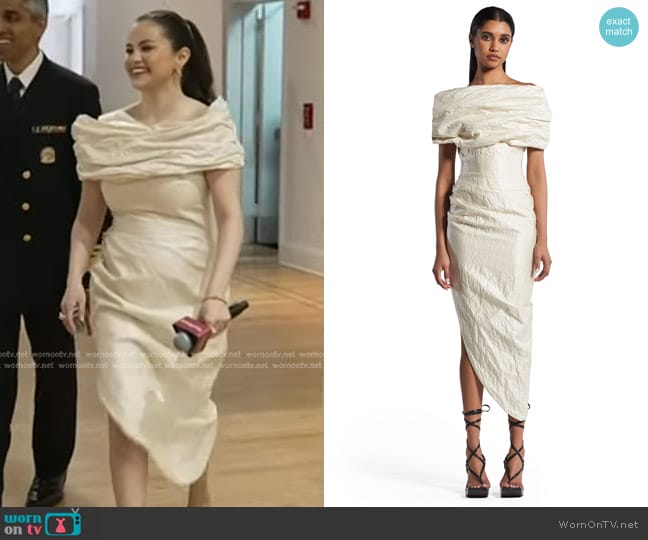 Maticevski Amber Cocktail Dress in Pearl Crush worn by Selena Gomez on Today