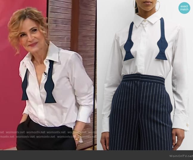 Max Mara Bow-Tie Collared Shirt worn by Kyra Sedgwick on Sherri