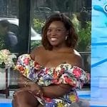 Melissa Chataigne’s floral off-shoulder dress on Today