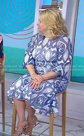 Melissa Joan Hart’s blue embroidered dress on Today