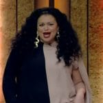 Michelle Buteau’s two tone maxi dress on Live with Kelly and Mark