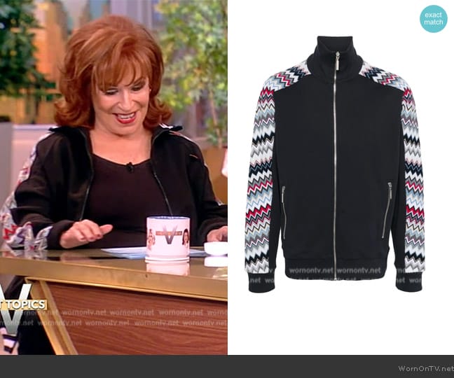 Missoni Zigzag-panel cotton jacket worn by Joy Behar on The View