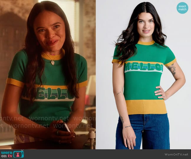 ModCloth A Mellow Hello Knit Top worn by Minnie 'Mouse' Honrada (Malia Pyles) on Pretty Little Liars Original Sin